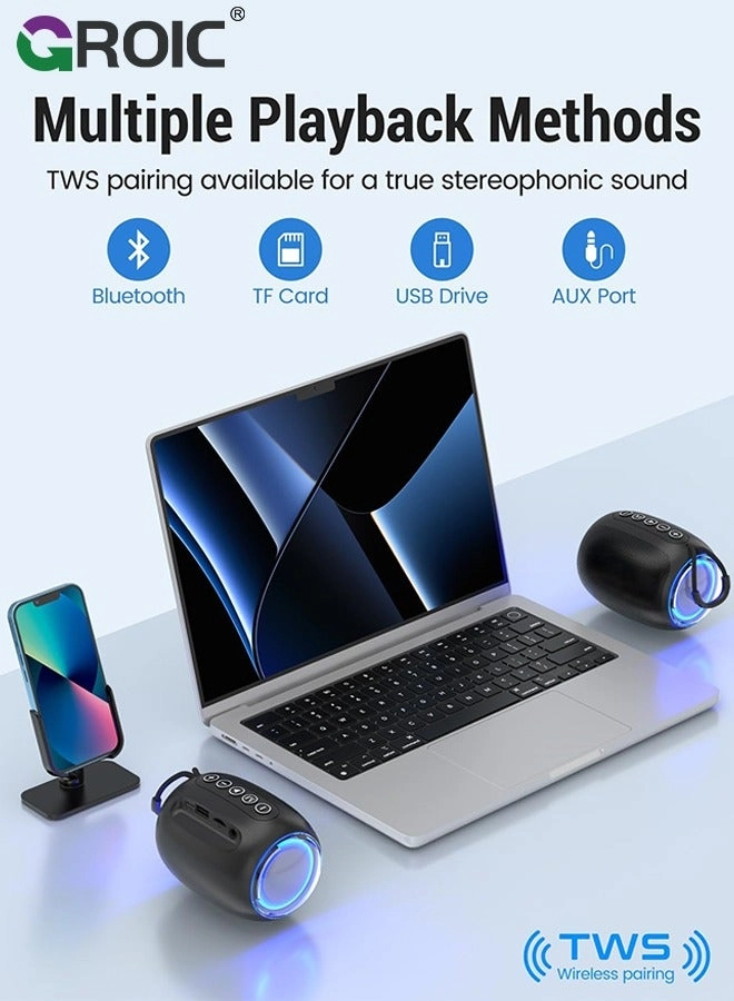 Portable Bluetooth Speaker - 3.5mm AUX Input