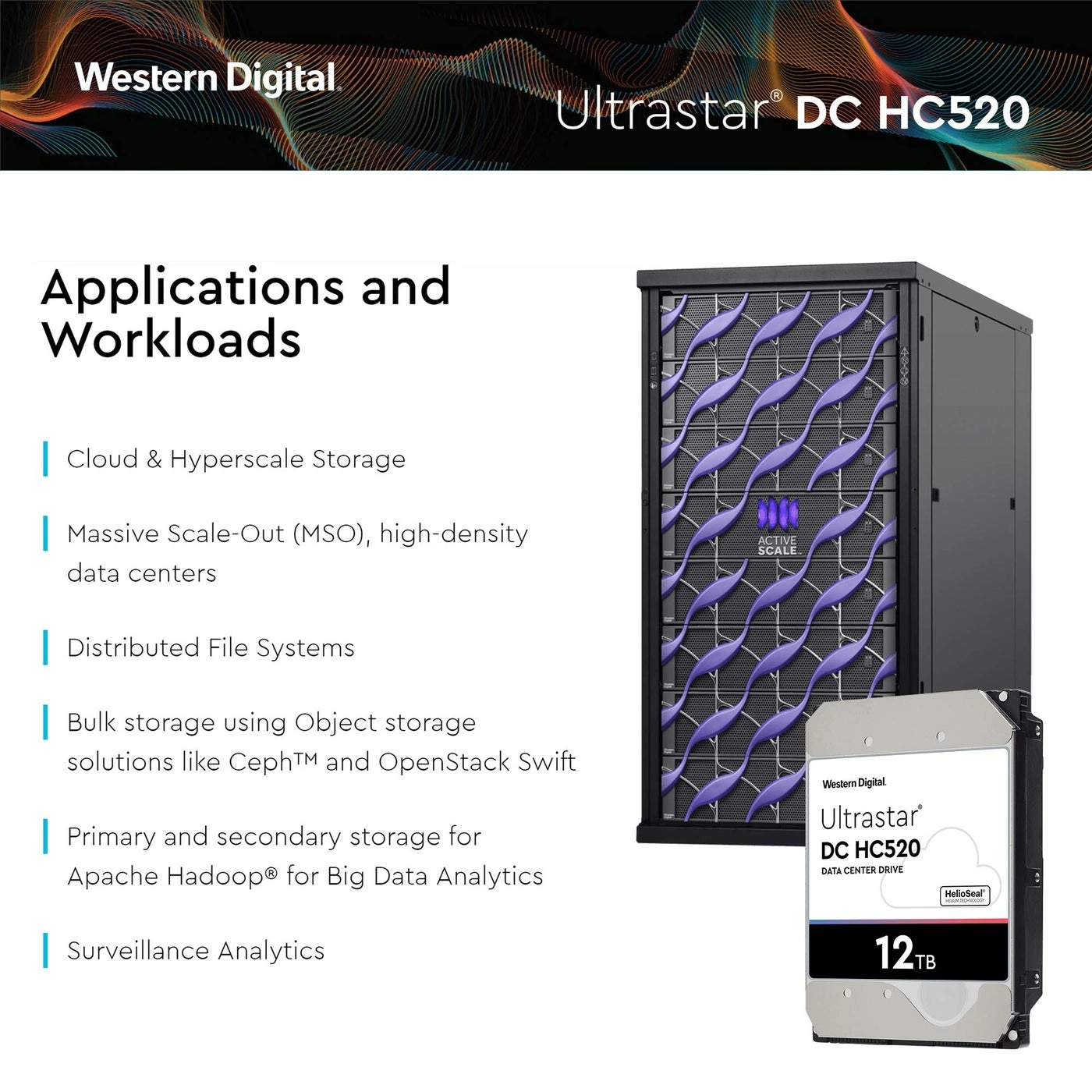 Ultrastar DC HC520 3.5" 7200rpm 256MB SATA 6Gb/s (HUH721212ALE604) - 12TB