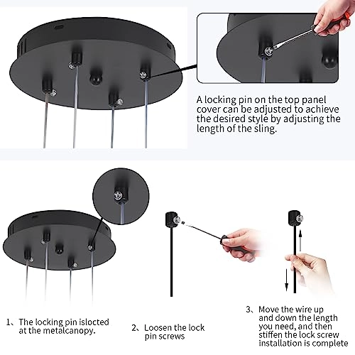 2 Square Chandelier - 3000K-6000K Dimmable