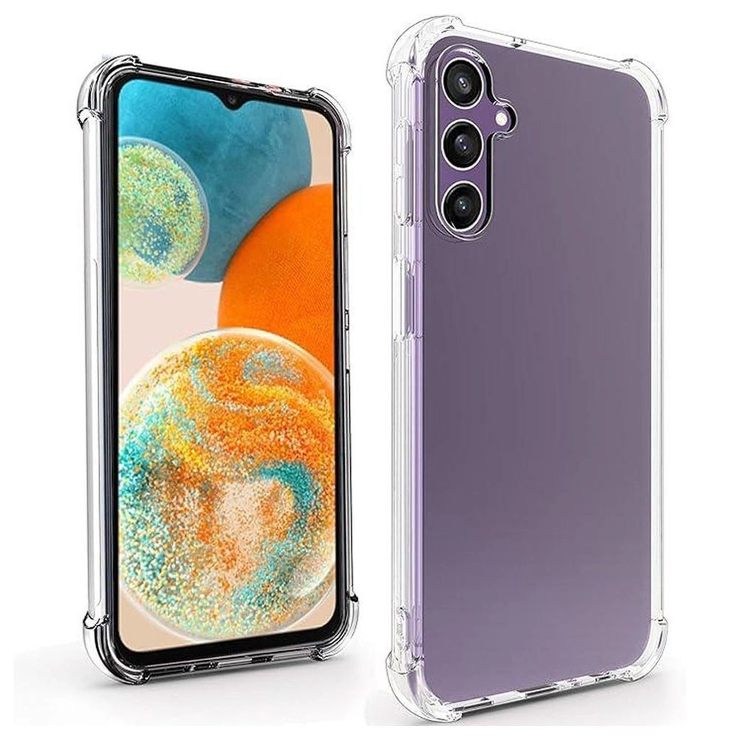 Clear Case With Screen Protector for Samsung Galaxy A55 5G