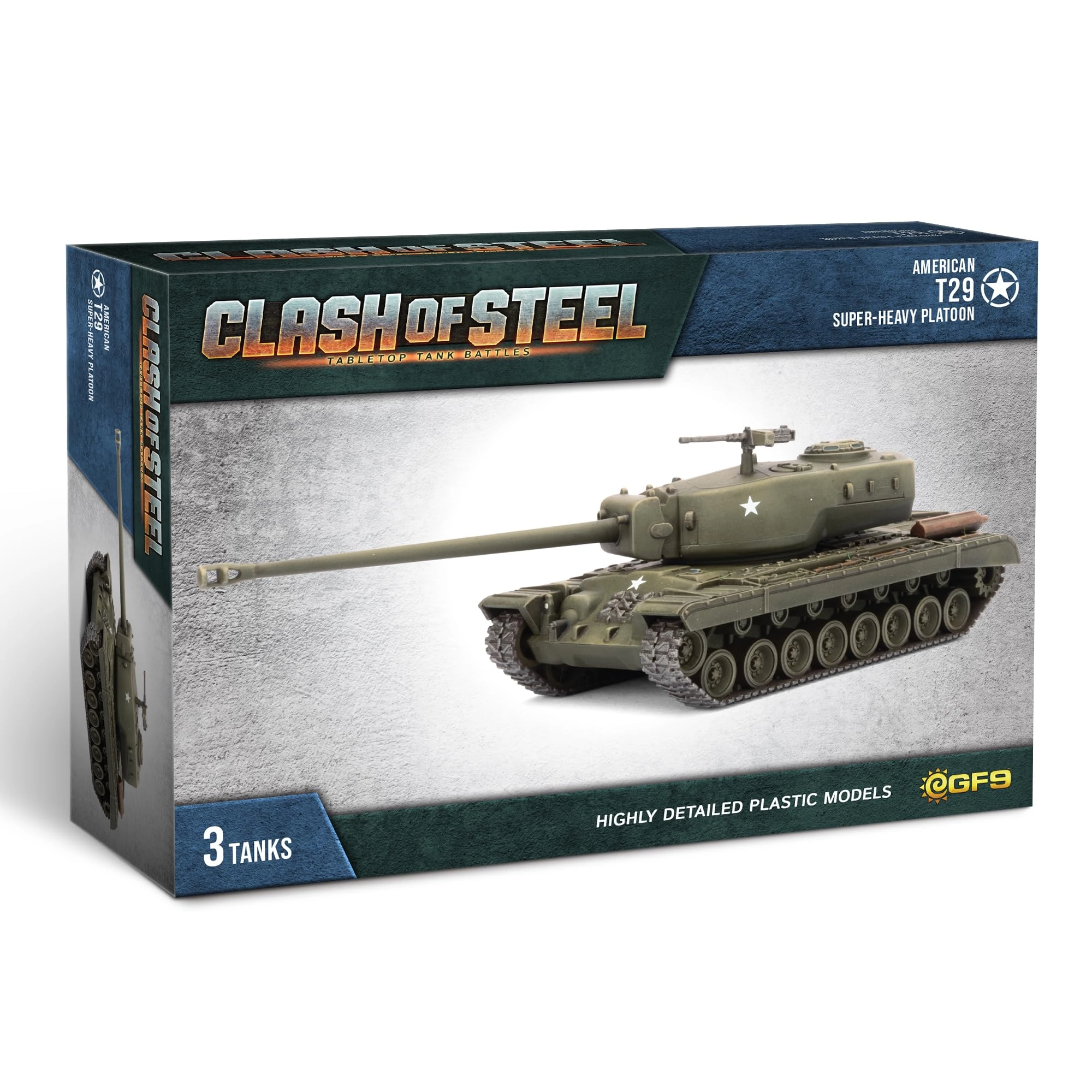 Gale Force Nine Clash of Steel - T29 Super-Heavy Tank Platoon
