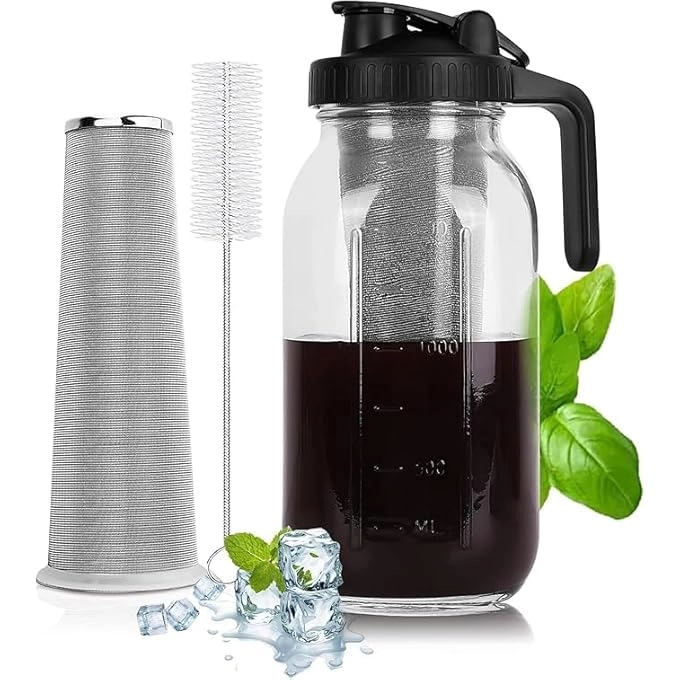 Cold Brew Coffee Maker - 64 Oz Stainless Steel Filter
