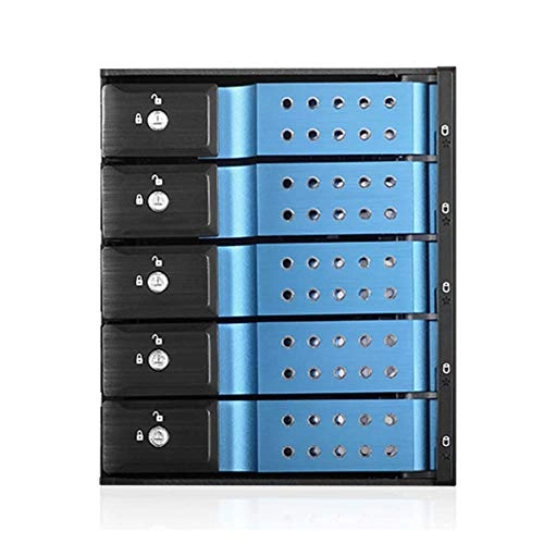 BPN-DE350HD-BLUE - SAS I/II/III and SATA I/II/III 3x 5.25" to 5x 3.5"