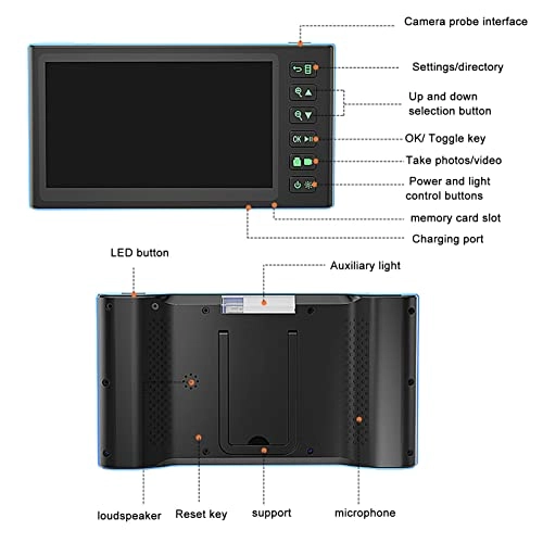 Handheld Industrial Endoscope - 7.0 inch IPS 7.9mm IP67