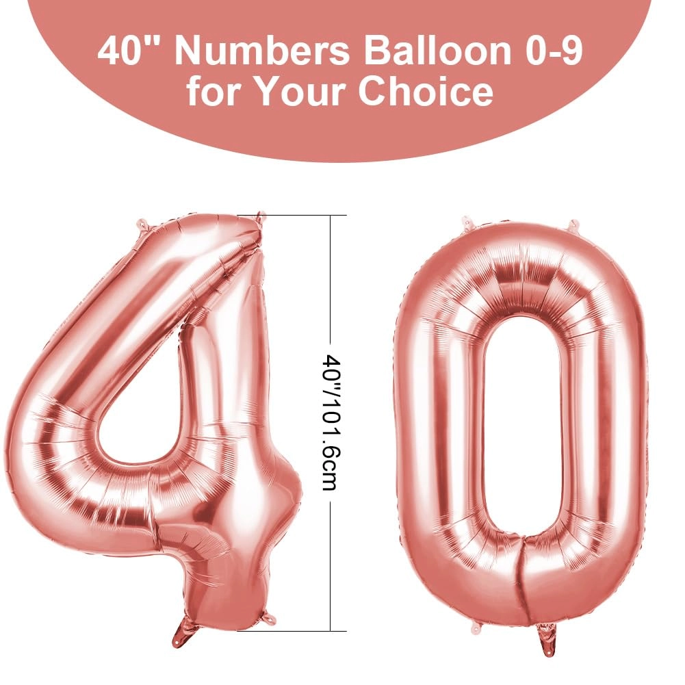 Number 40 Balloon - 2 Birthday