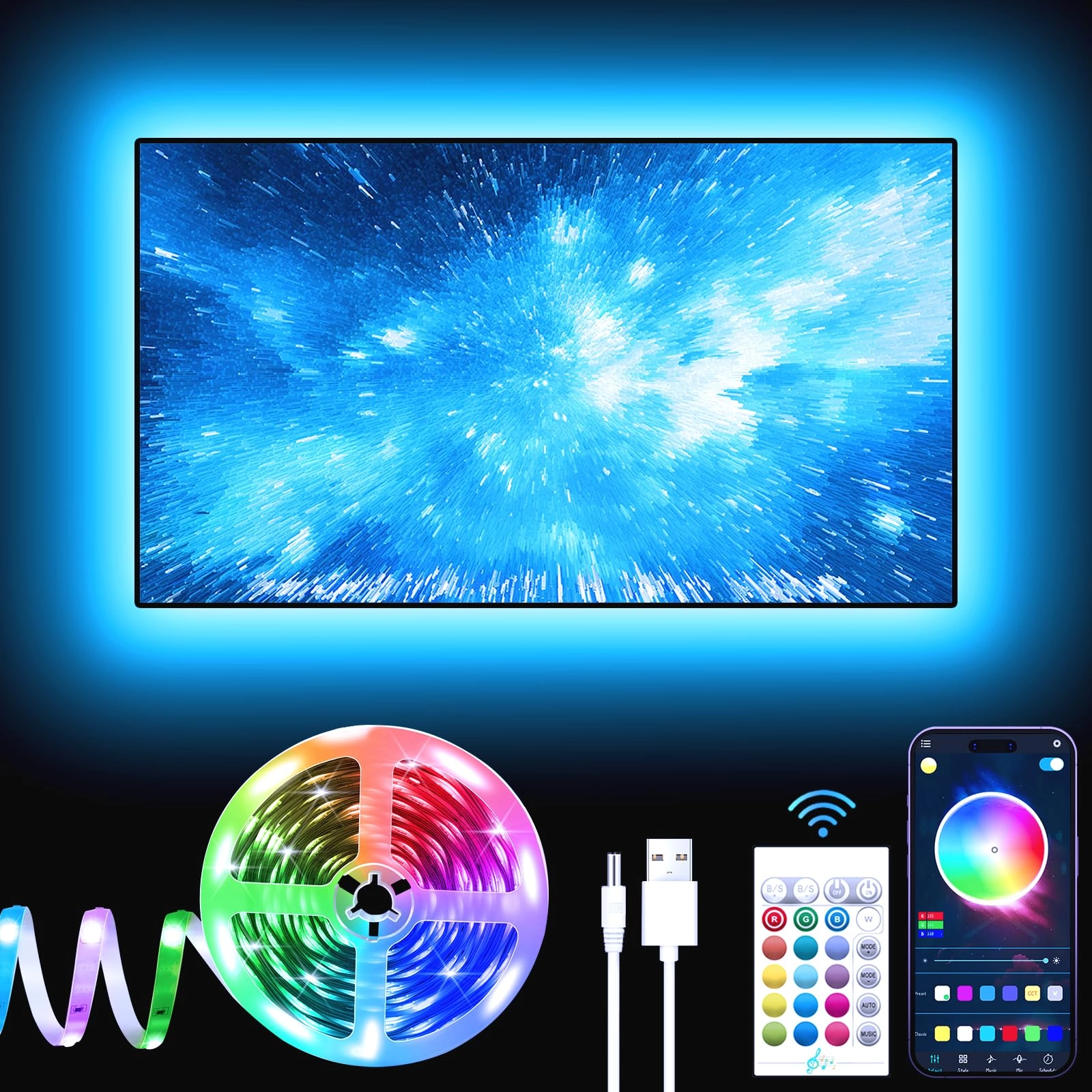 gipoyent TV LED Lights - 13.1ft
