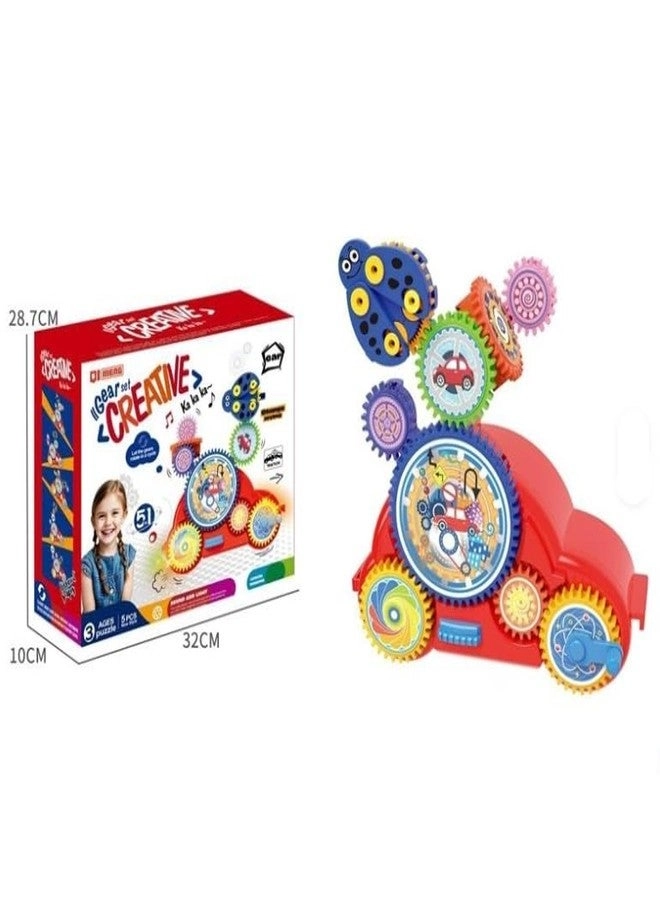 Creative Gear Set - 5-in-1 Lights & Music Colorful Rotating Gears