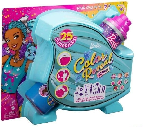 Color Reveal Glitter! Hair Swaps - Glittery Purple and Pink 25 Surprises Each Bundle Ages 3+