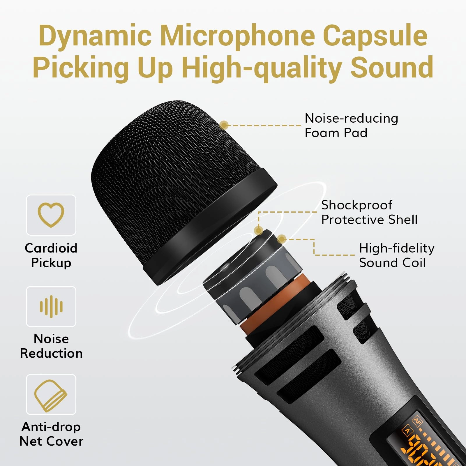 Wireless Microphones System - 4 UHF