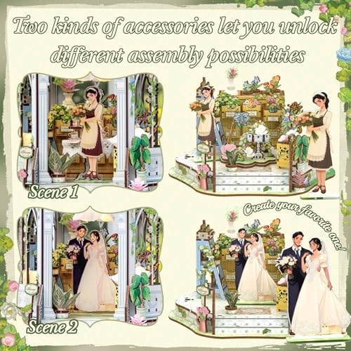 Book Nook Kit - Windsor Flower House Wood LED