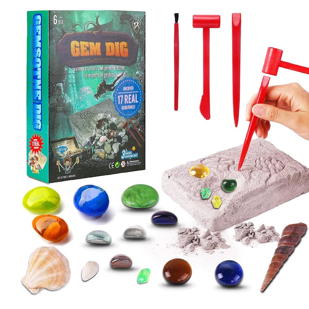 Gem Dig Kit - 17pcs Suitable for 6 years & above