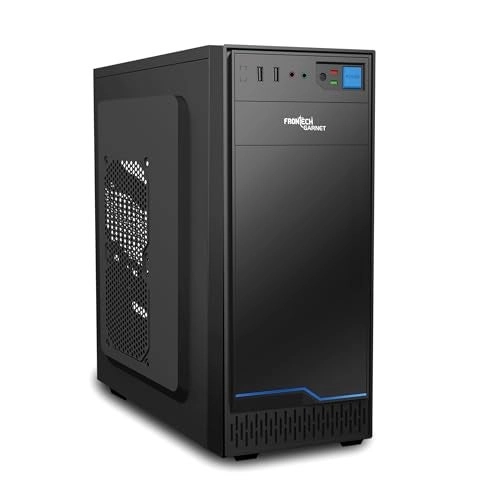 FRONTECH Garnet Premium Silver Series Computer Cabinet - ATX/Mini ATX Compatible HD Audio 1 x 80 mm Fan