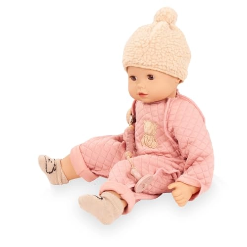 Maxy Muffin Little Bear Baby Doll - 16.5" Sleepy Eyes Quilted Pink Winter Onesie Ages 3+