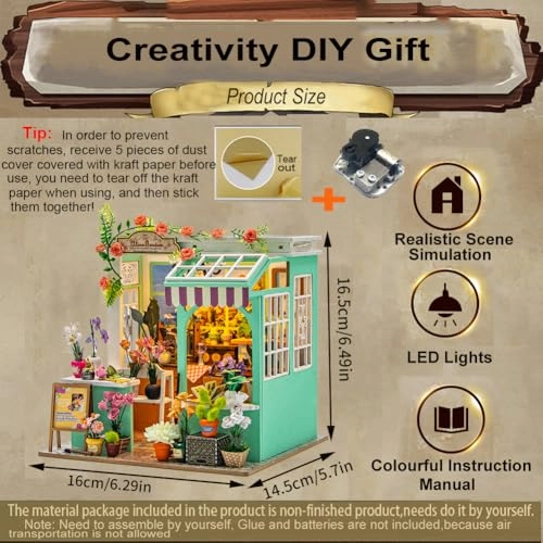 3D Wooden Puzzle Bookshelf Insert - Library of Books 1:24