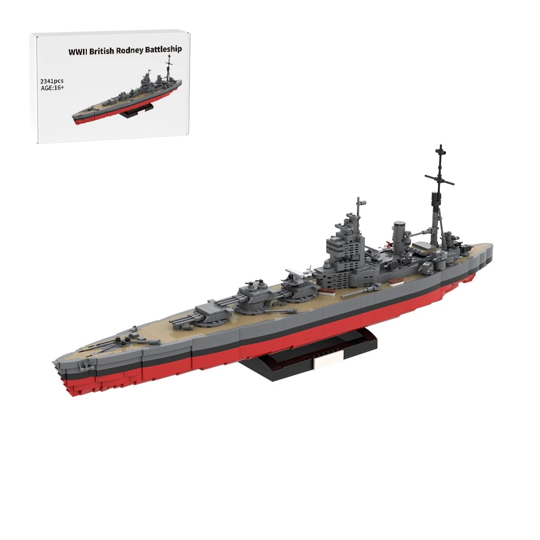 WOWOBONTOY Rodney Battleship - WWII 2341 pcs