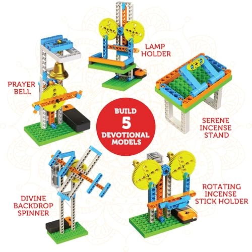 Aarti Construction Set - 5-in-1 75+ pcs Motorized for ages 8+