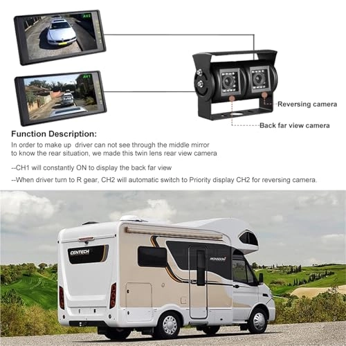 dual lens truck camera kit - Night vision 752*582 pixels