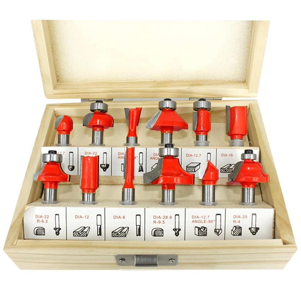 Router Bit Set - 6.35 mm 12 Pcs