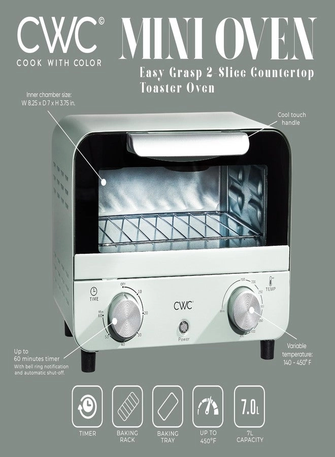 Mini Toaster Oven - 600W Precision Timer Auto Shutoff
