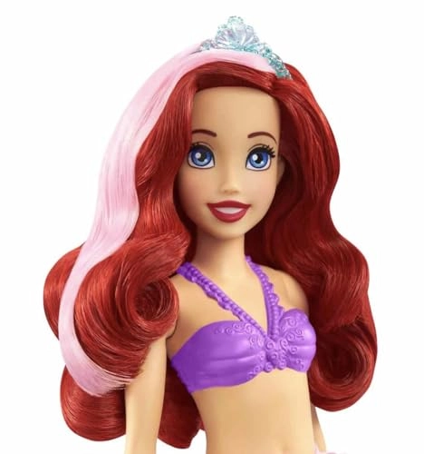 Ariel Swimming Mermaid Doll - Color-change hair and tail Includes seahorse friend