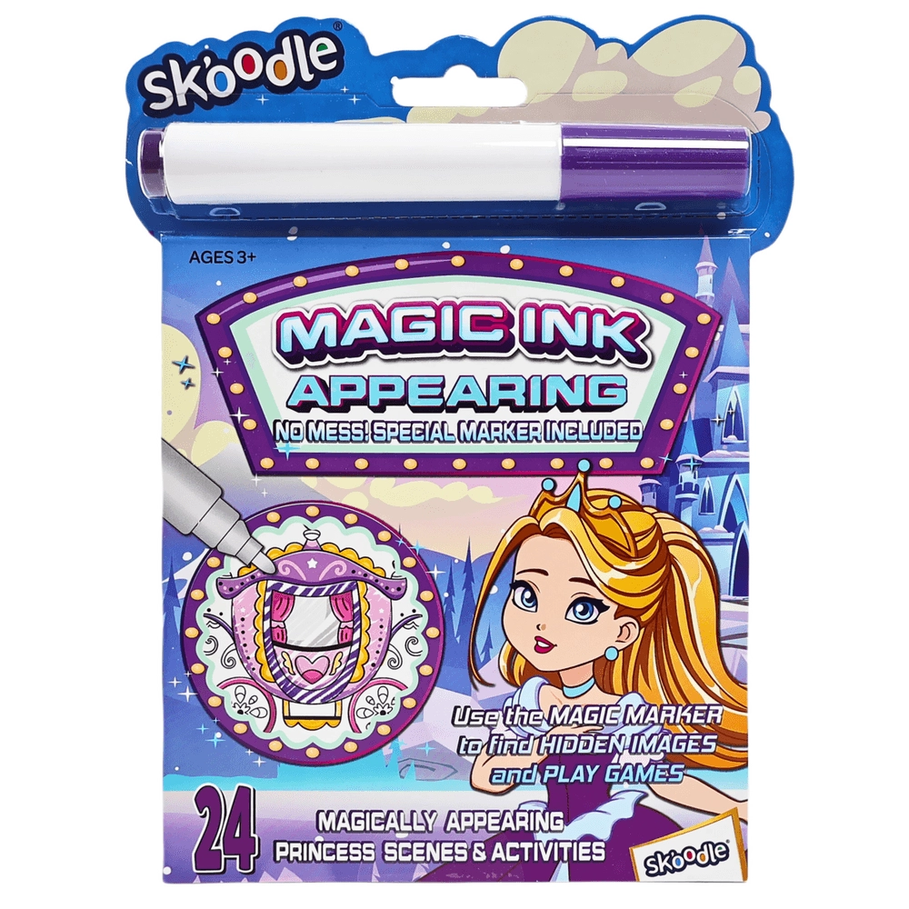 SKOODLE Princess Magic Ink Book With Marker - 3+ years