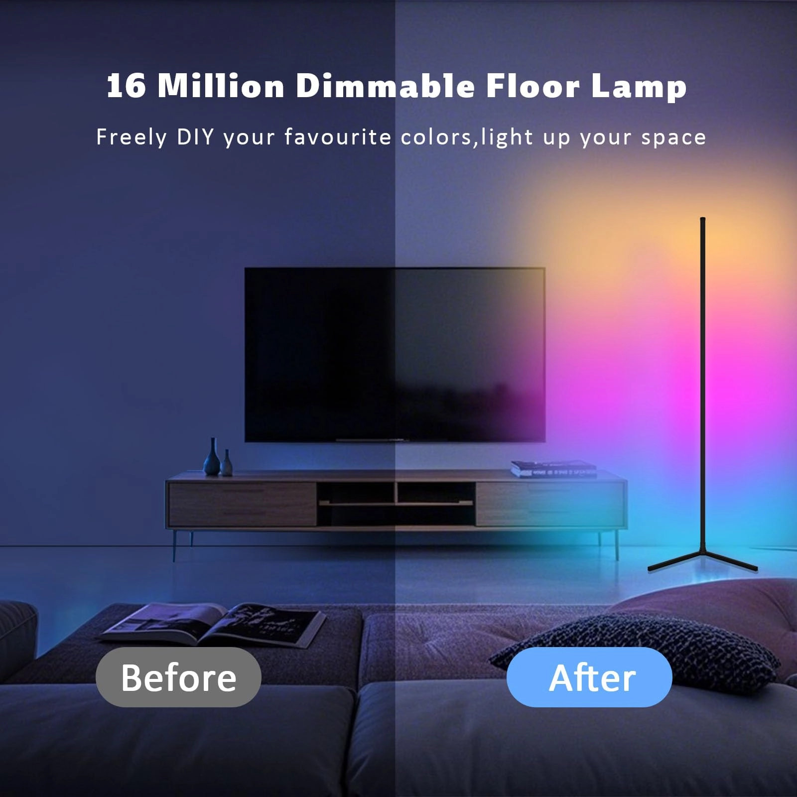LED Corner Floor Lamp - 1.0 Count E26