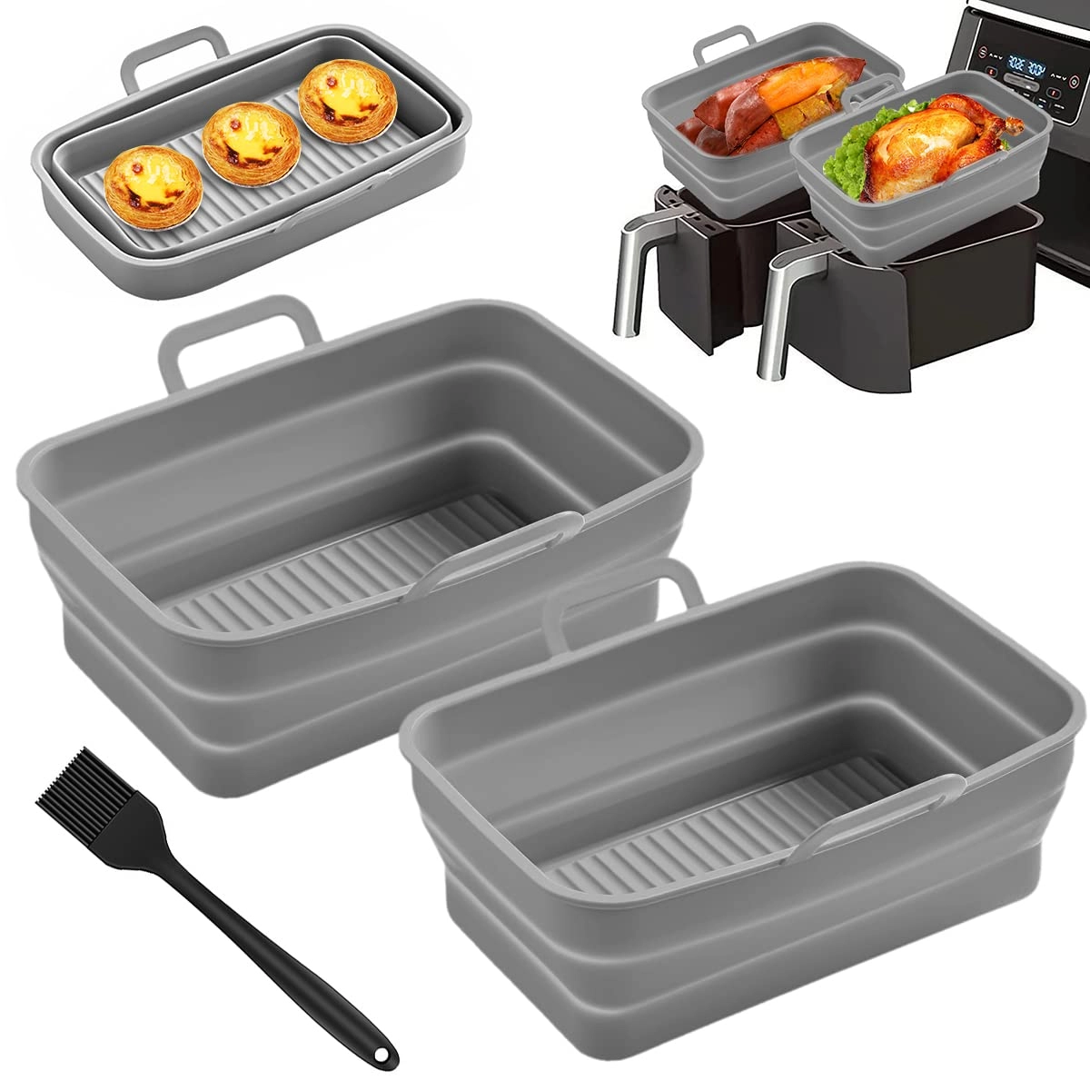 Air Fryer Silicone Liner - Food-grade Silicone 2PCS