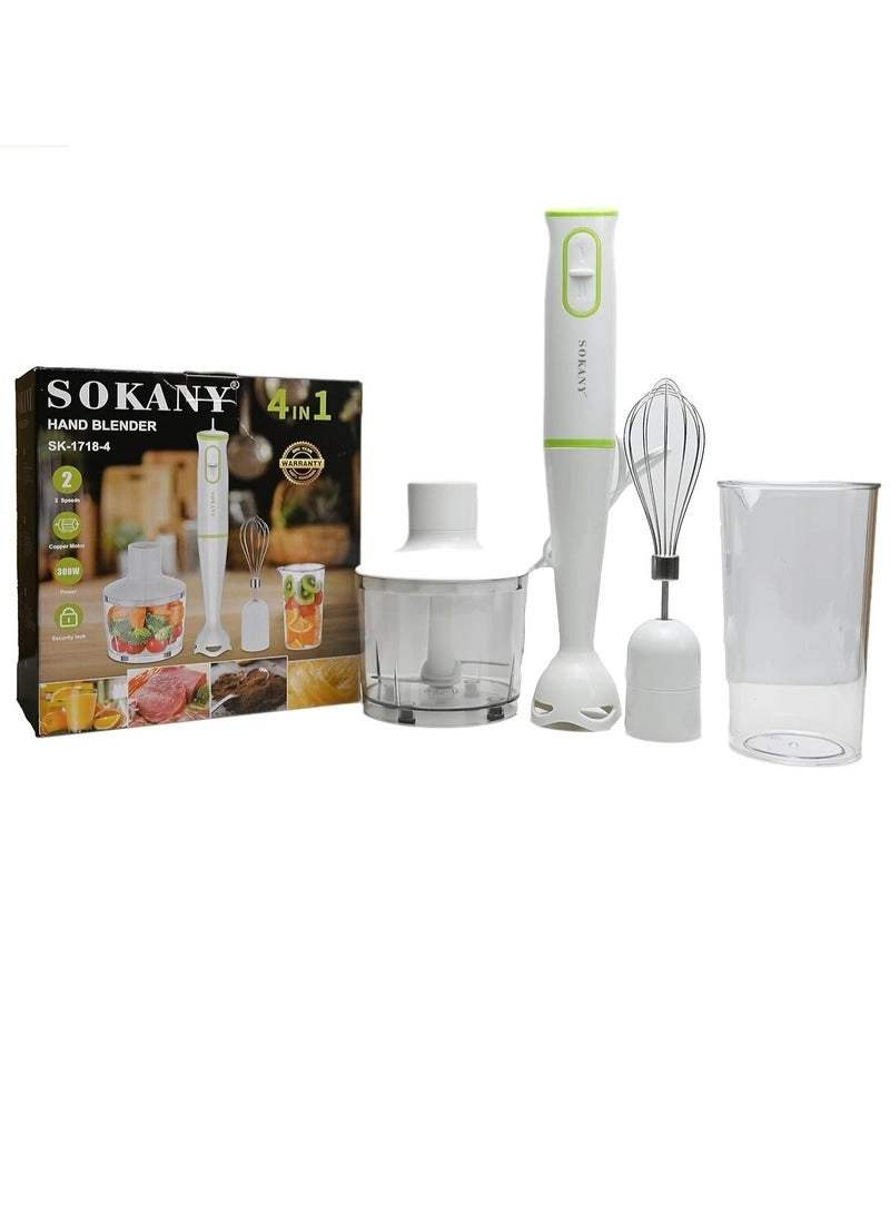 BJollys 4-in-1 Hand Blender/Mixer Grinder - Versatile Juicer and Smoothie Blender for Home, Office, and Camping