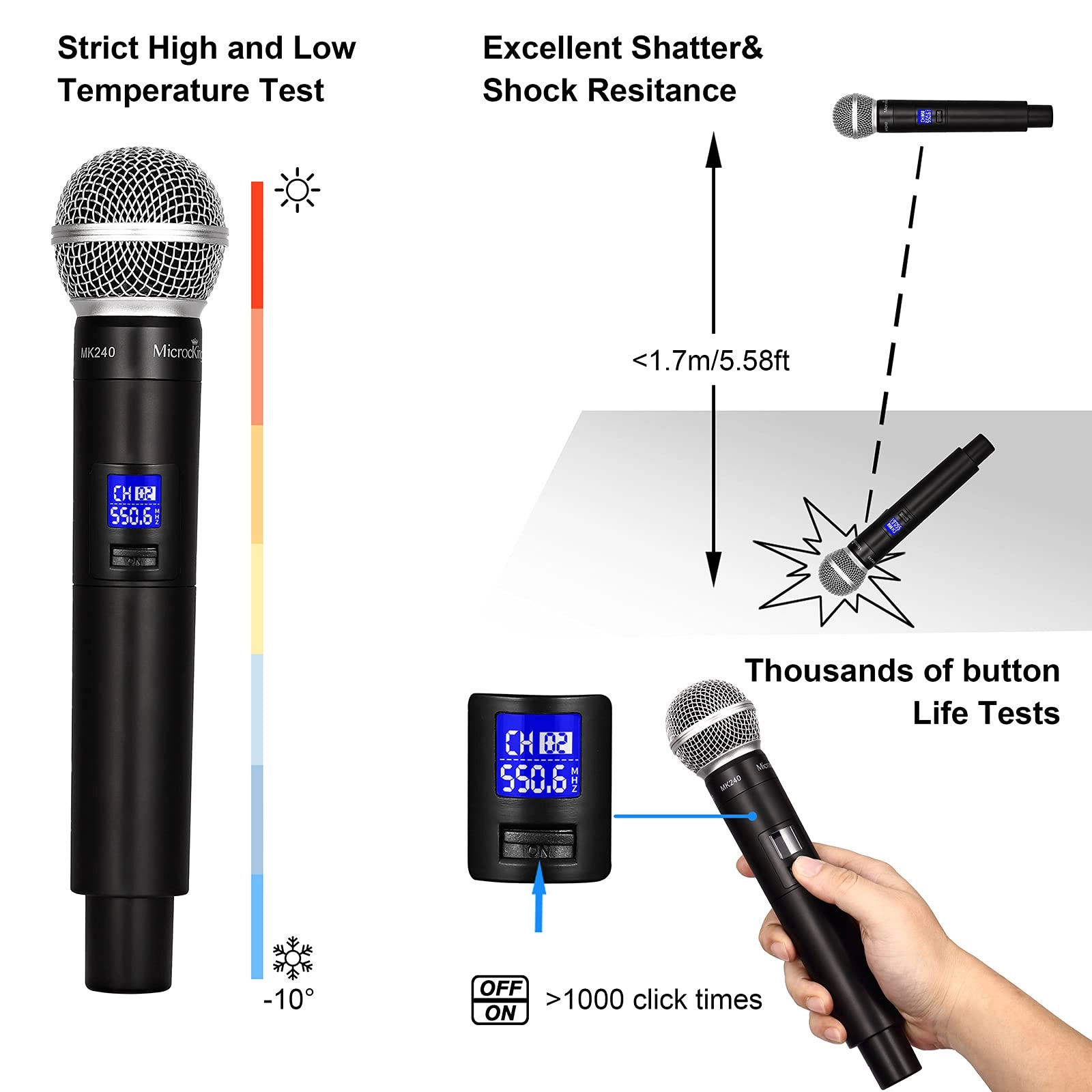 MK240-2 - 2 handheld 2 lavalier UHF