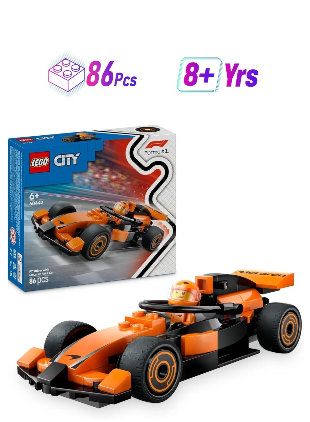 City F1 Driver With Mclaren Race Car (60442)