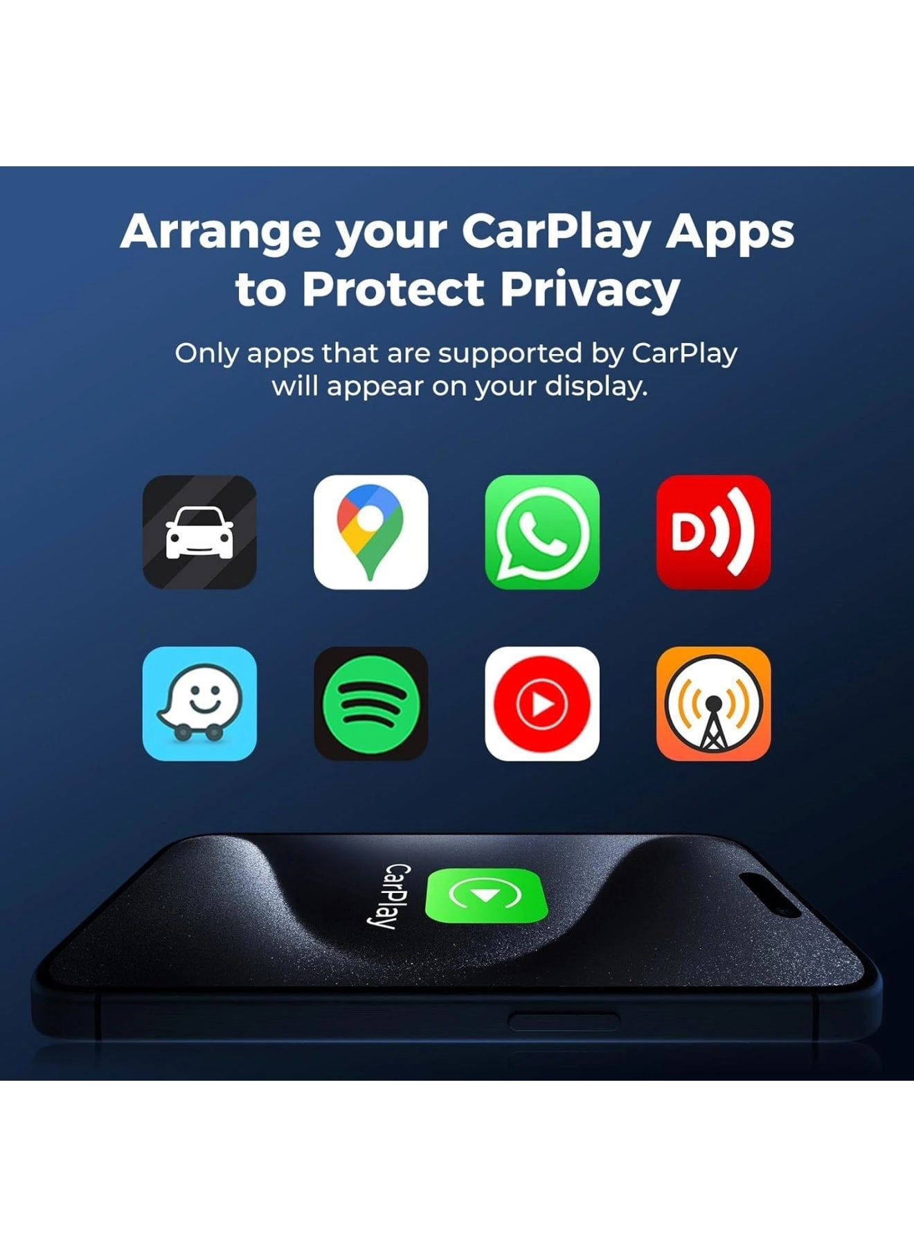 Wireless CarPlay Adapter - Mini Portable USB & Type-C