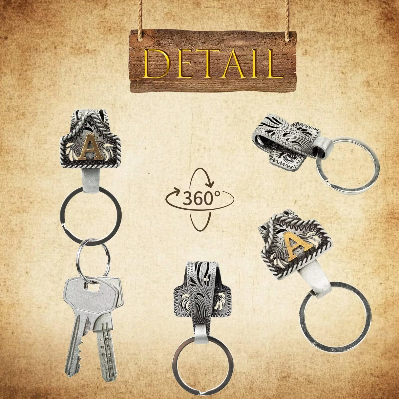 Letter Keychain - Western