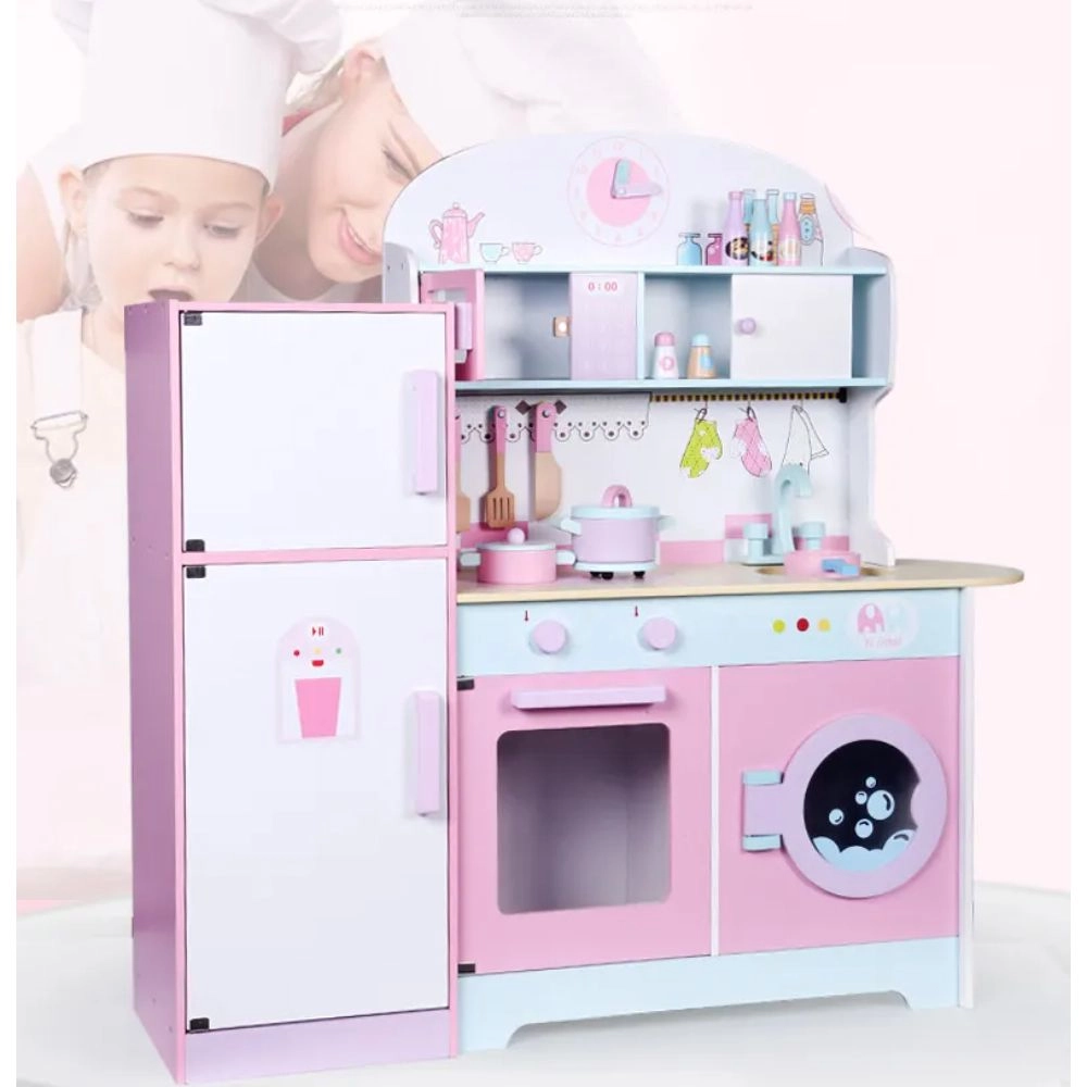 Kids Wooden Fridge Kitchen Playset (GB-MSN18023)