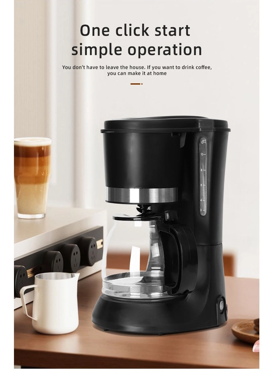 Drip coffee machine - borosilicate glass reusable filter drip-proof heat preservation