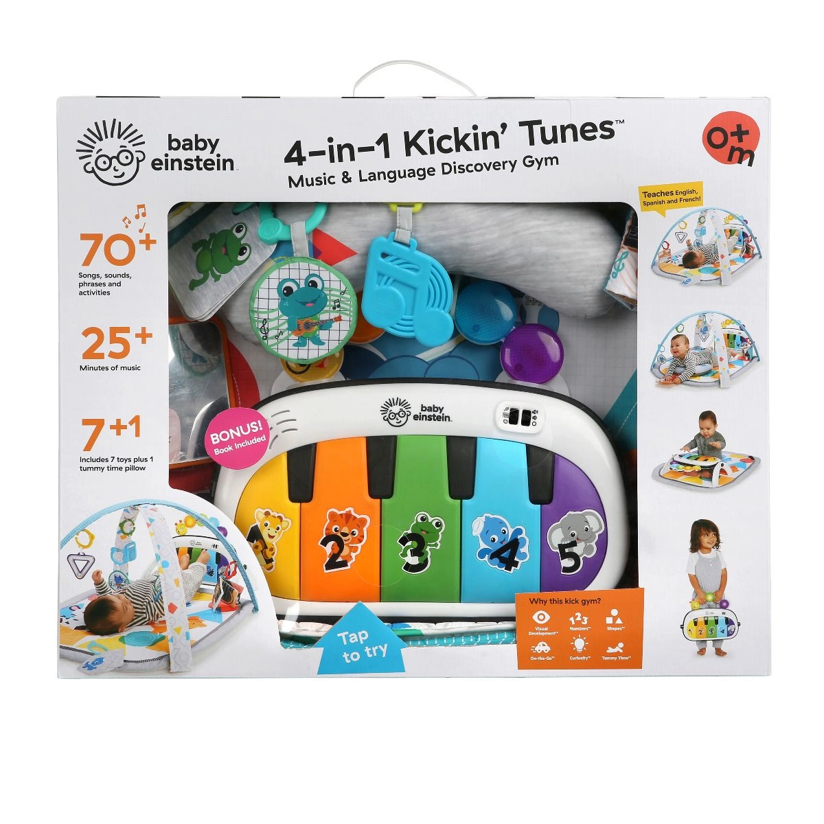 4-in-1 Kickin’ Tunes Musical Meadow Music & Language Discovery Gym - 0 months