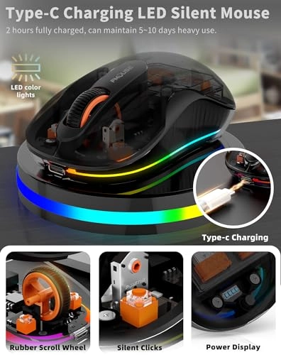 Transparent RGB Tri-Mode Mouse - Wireless