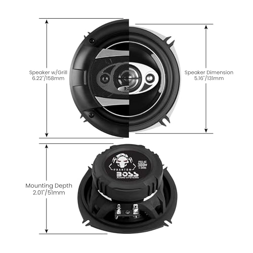 P55.4C - 5.25 Inch 300 Watts Max 4 Way