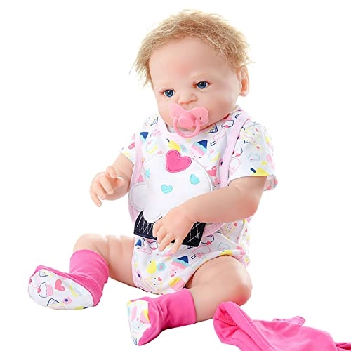 Reborn Baby Doll - 22 Inch Soft Vinyl Blonde Blue Eyes