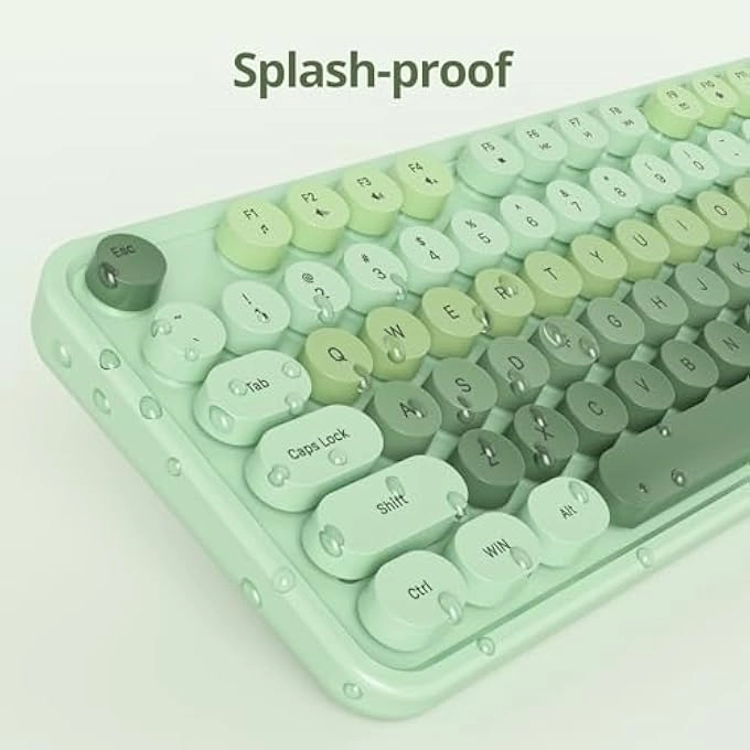 Ergonomic Wireless Rechargeable Bluetooth Keyboard - Wired/Wireless