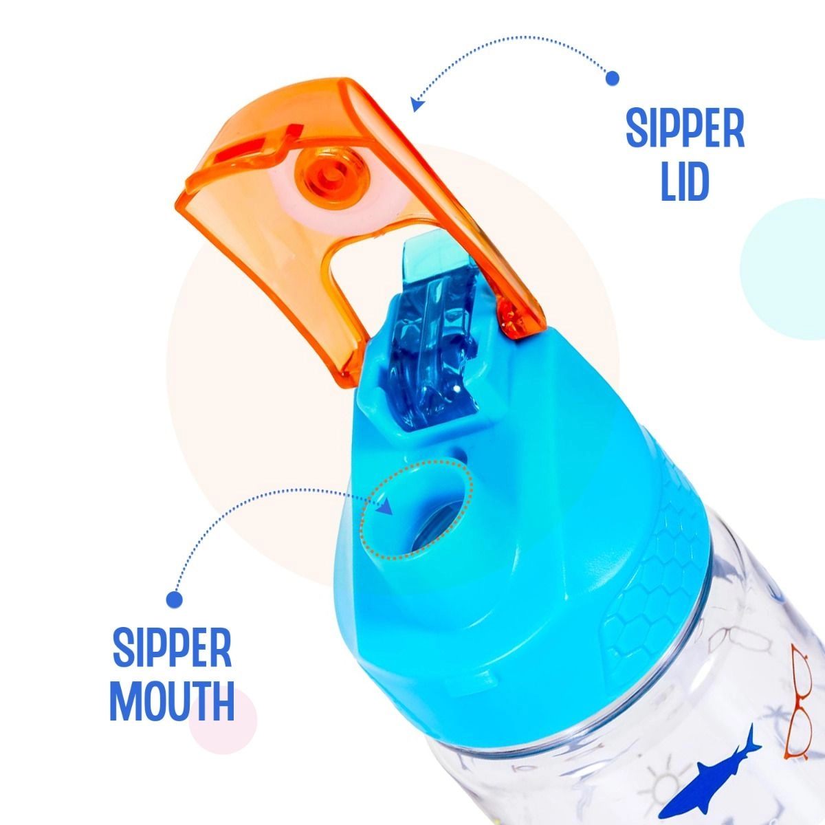 Lunch Box - 850ml Jawsome Blue + Tritan Water Bottle - 650ml + Snack Box