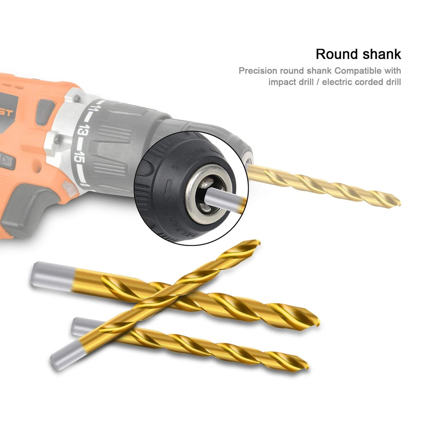 Drill Bit Kit - Titanium 230-Piece 3/64inch up to 1/2 Inch