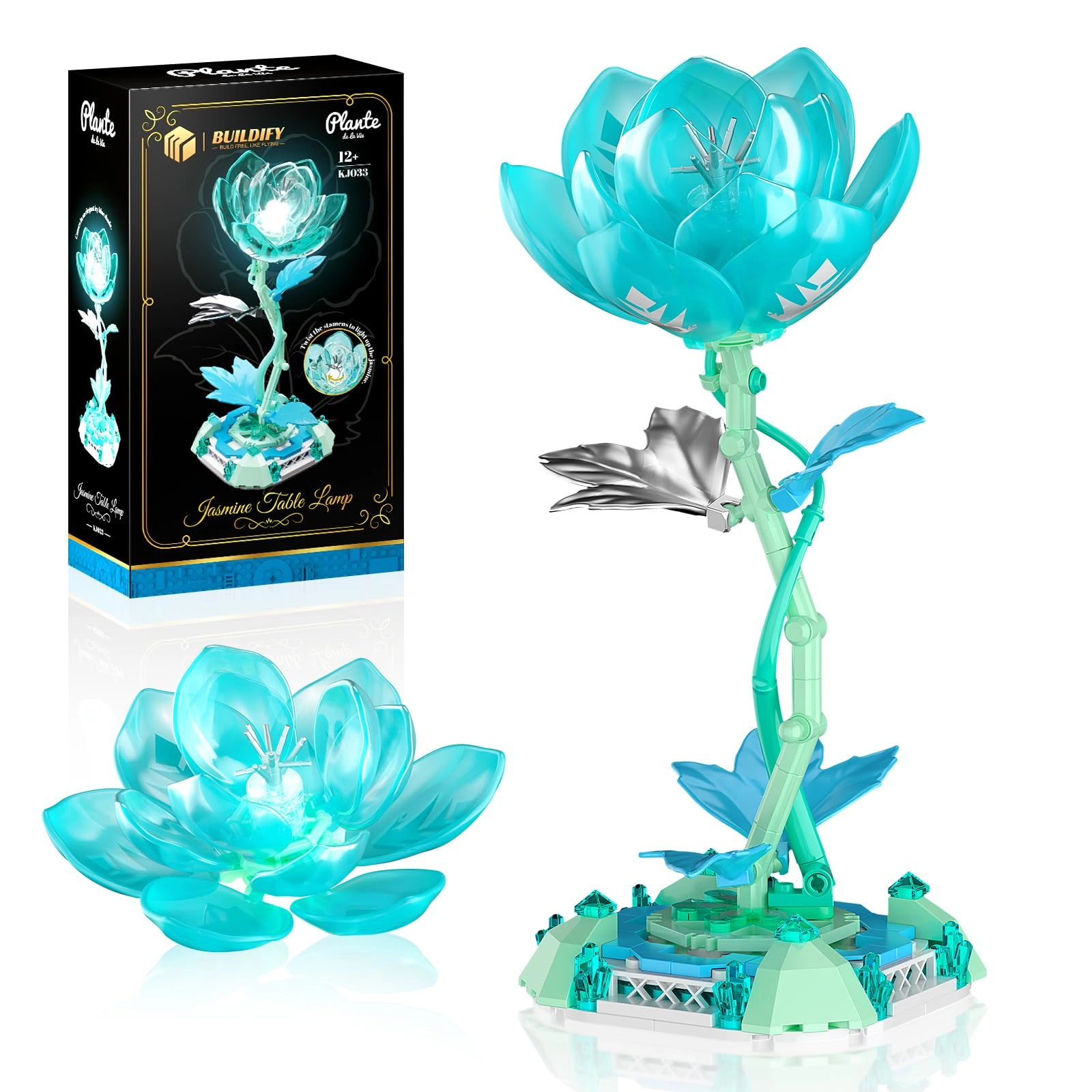 BUILDIFY Jasmine Table Lamp Building Set - Jasmine 99 pcs