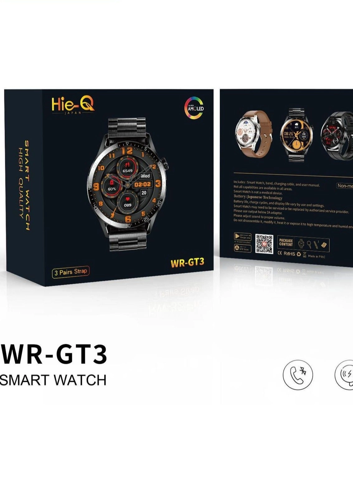 Hie-Q GT3 - SUPER AMOLED BLUETOOTH CALLING