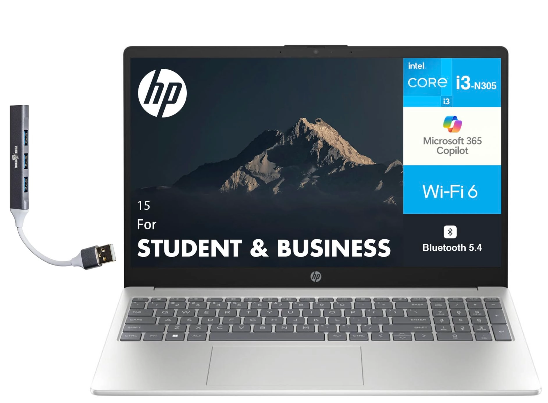 HP 15 - 15.6'' i3-N305 8GB DDR4 128GB UFS SSD