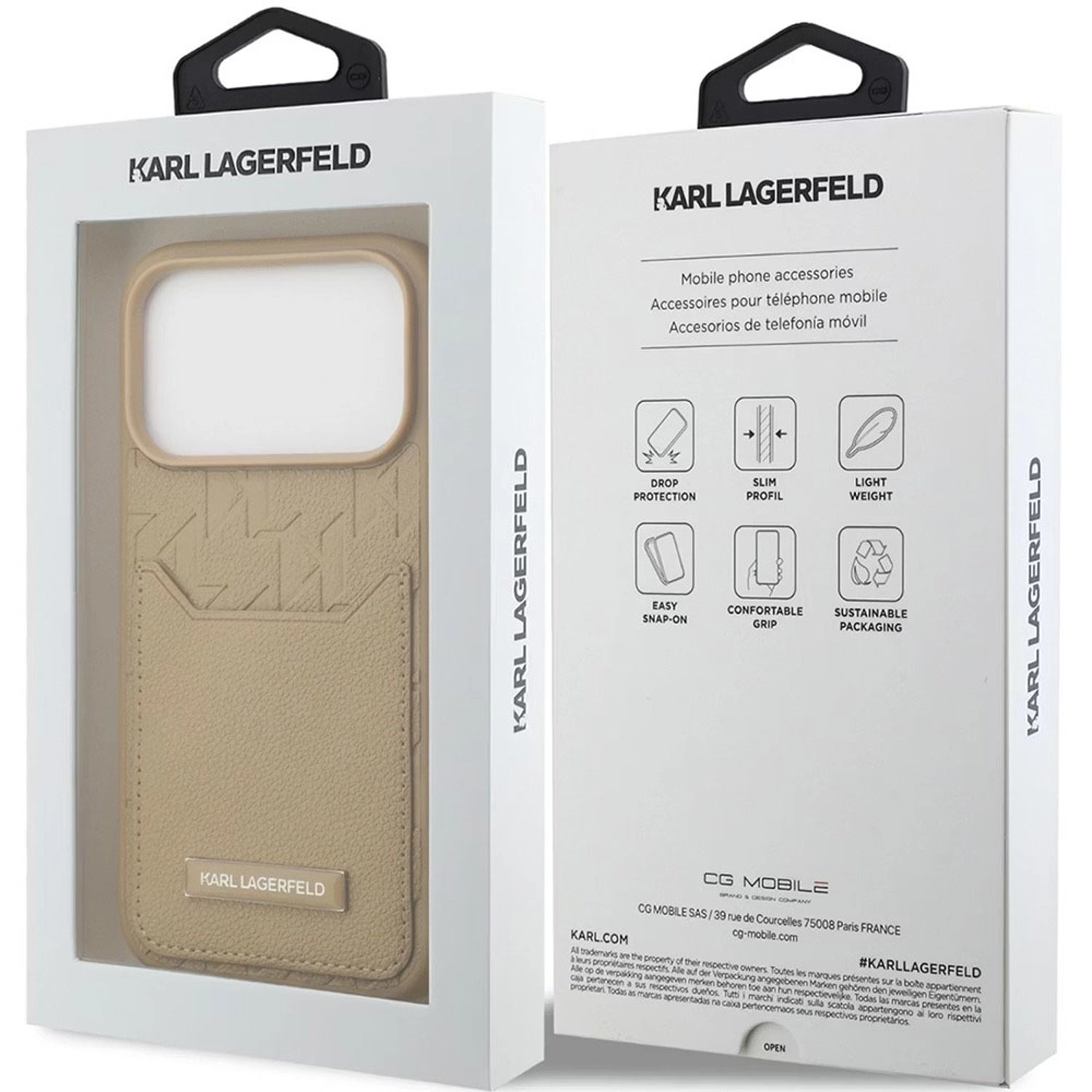 PU Grained Case with Card Holder for iPhone 17 Pro Max