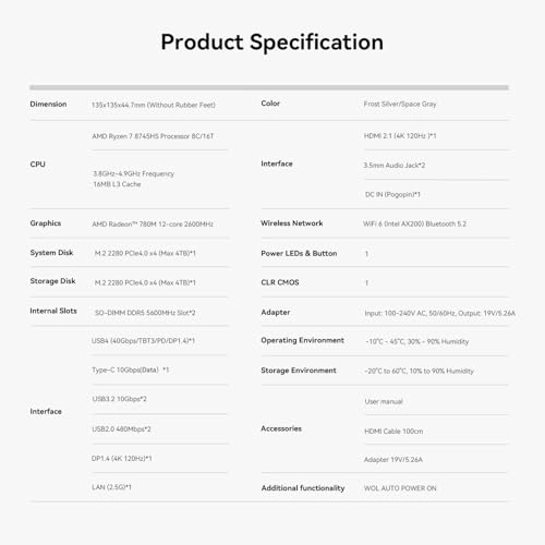 SER8 - 8745HS 32GB 1TB