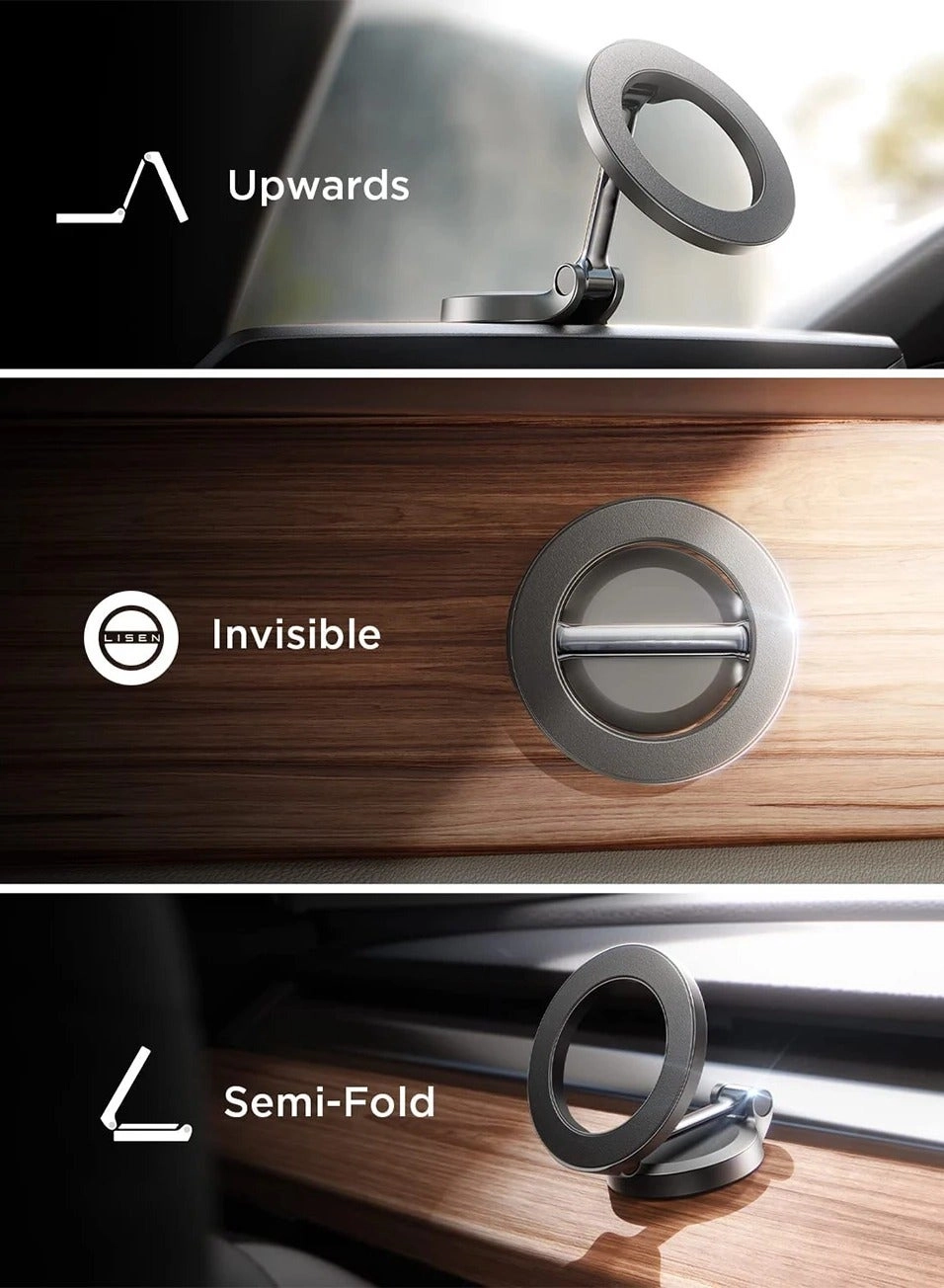 1080 MagSafe Car Phone Holder - MagSafe 360° Rotation for iPhone 14/13 Pro Max & Plus