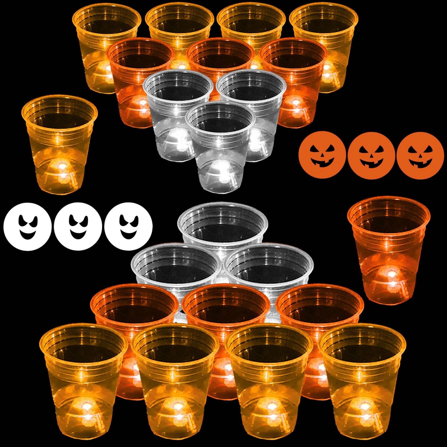 Ahuimeius Halloween Candy Corn Pong Set - English 3 years and up 22 Pcs