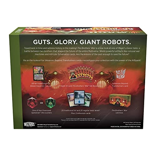 The Brothers’ War Set Booster - 8 Set Boosters + Transformers Card - Universes Beyond + Accessories - 40 Basic Lands