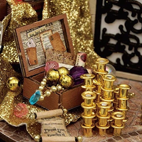 3D Wooden Puzzle Bookshelf Insert - Library of Books 1:24